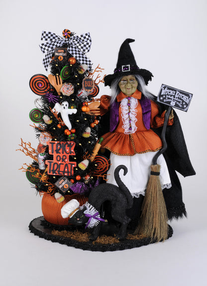 HASC-09 Lighted Tricks or Treats Kitchen Witch