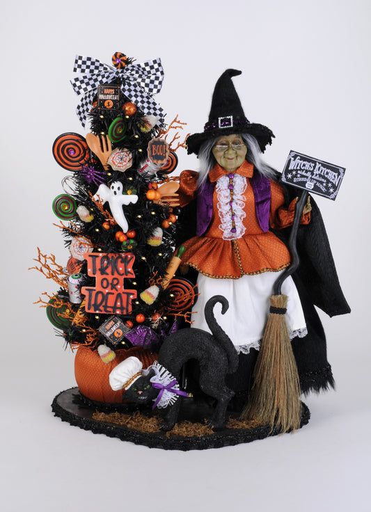 HASC-09 Lighted Tricks or Treats Kitchen Witch