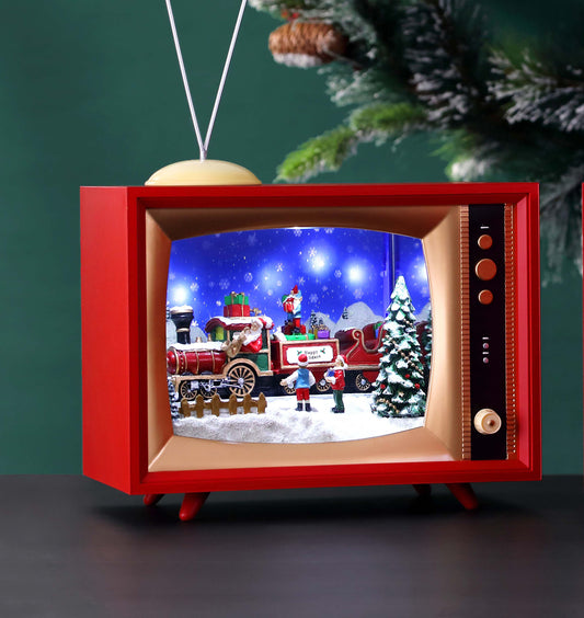 Lg. Cascading Snow Screen w/ Train