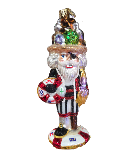 Pegleg Pete EXCLUSIVE to A Coastal Christmas - 2026 Fernandina Beach Shrimp Festival Ornament