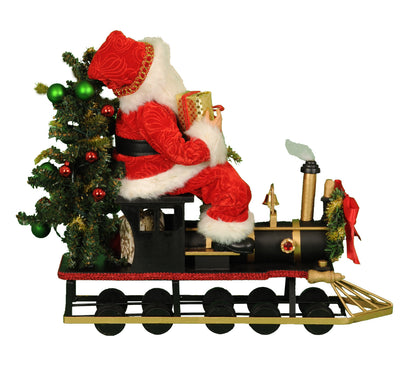 SC-45 Lighted Merry Christmas Train Santa