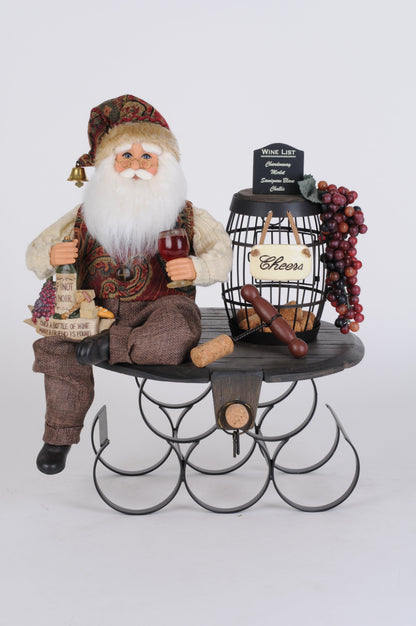 SC-66 5 Bottle Wine Holder Santa