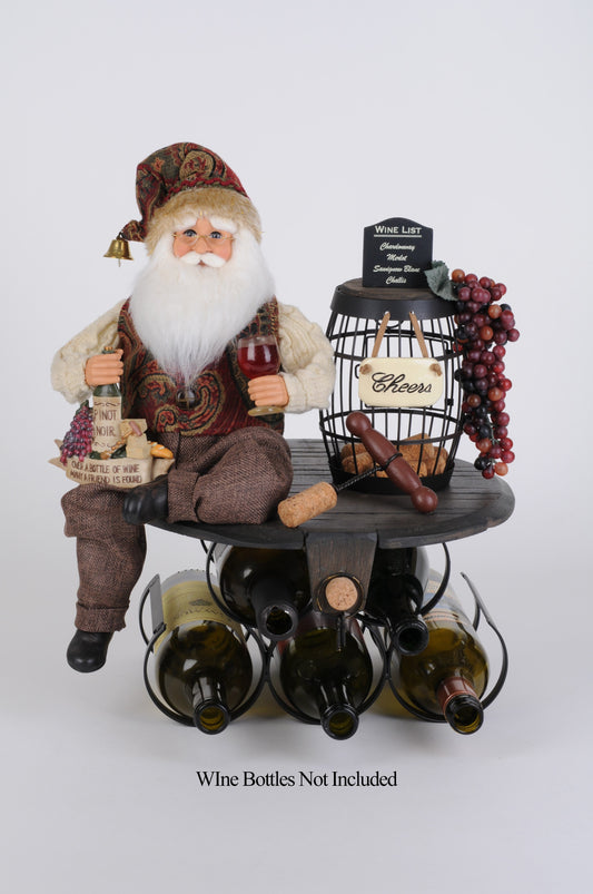 SC-66 5 Bottle Wine Holder Santa