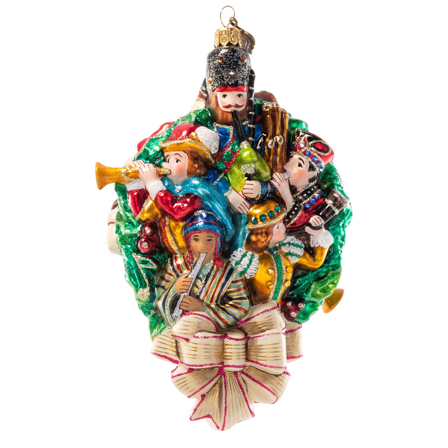 11 PIPERS PIPING GLASS ORNAMENT