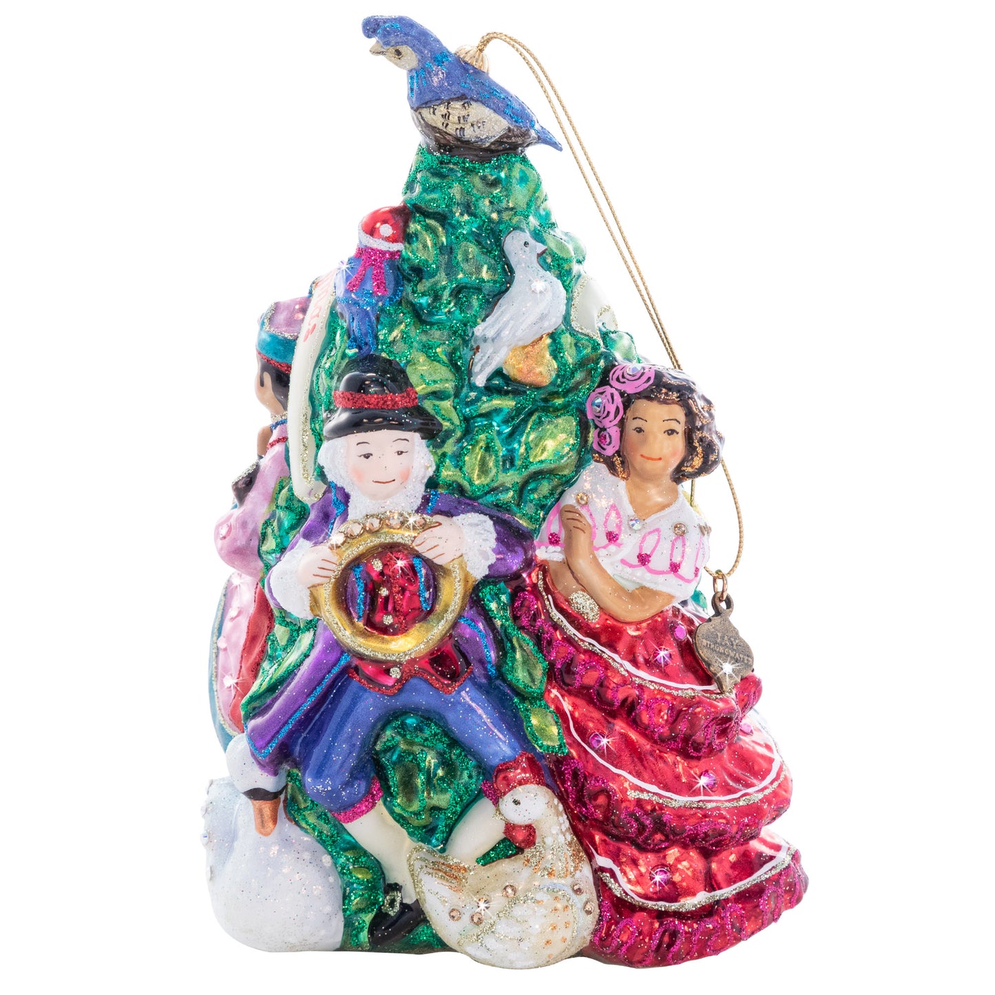 12 Days Wrap Up Glass Ornament