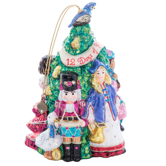 12 Days Wrap Up Glass Ornament