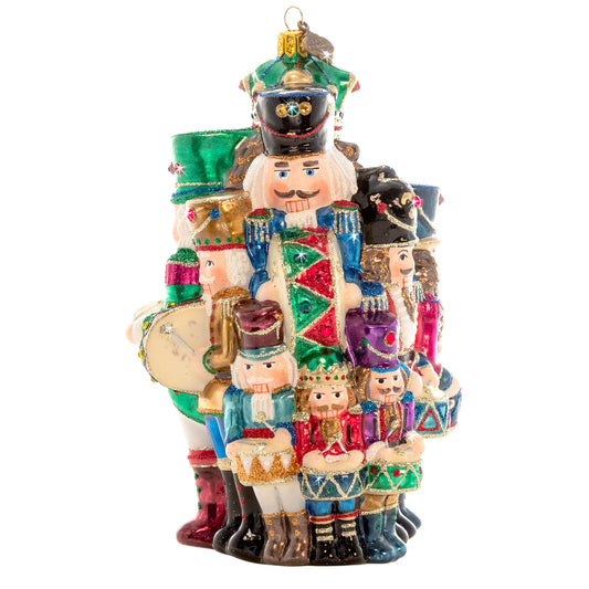 12 Drummers Drumming Glass Ornament