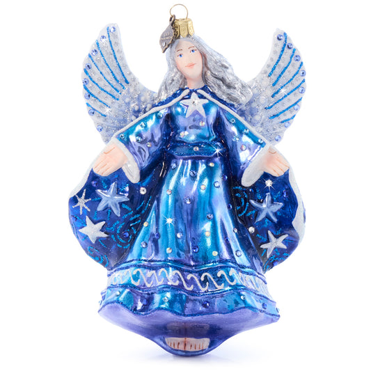 Night Angel Glass Ornament