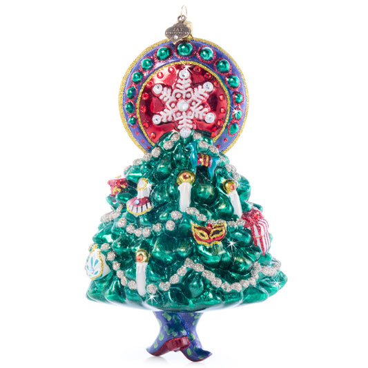 Nouveau Christmas Glass Ornament