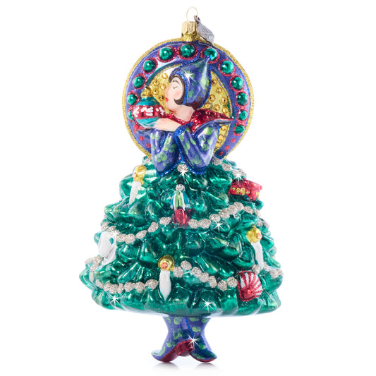Nouveau Christmas Glass Ornament