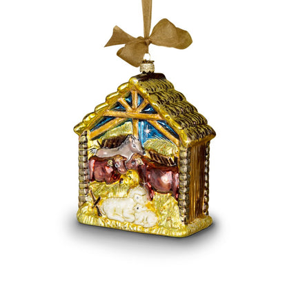 Holy Family Glass Ornament