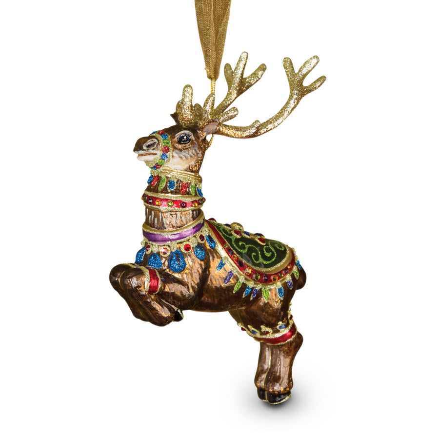 Dasher Glass Ornament