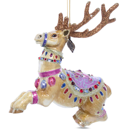 Prancer Glass Ornament