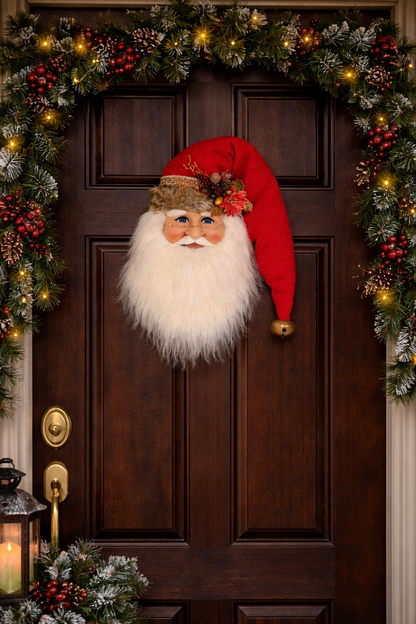 SH18-03 Woodland Santa Head Wall Hanger