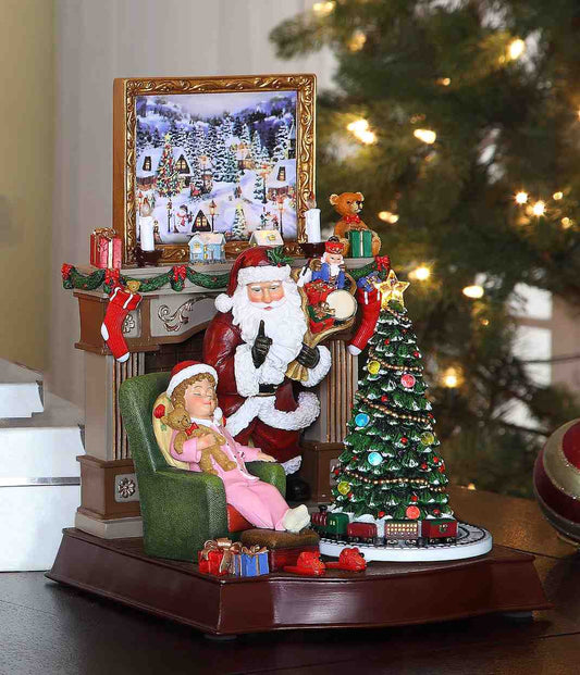 Santa Chimney Sleeping Girl