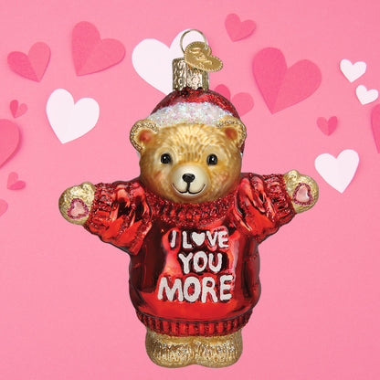 I Love You More Bear Ornament