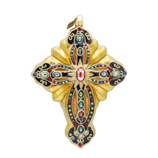 Cross Glass Ornament
