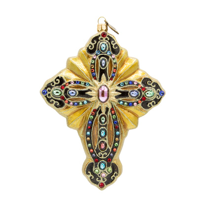 Cross Glass Ornament