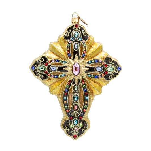 Cross Glass Ornament