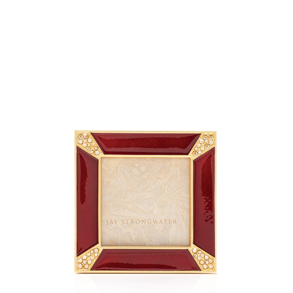 Leland Pave Corner 2" Frame - Ruby